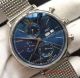 2017 Replica IWC Portofino Watch SS Blue Chronograph Mesh Band (1)_th.jpg